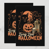 Long Live Halloween Einladung (Vorne/Hinten)