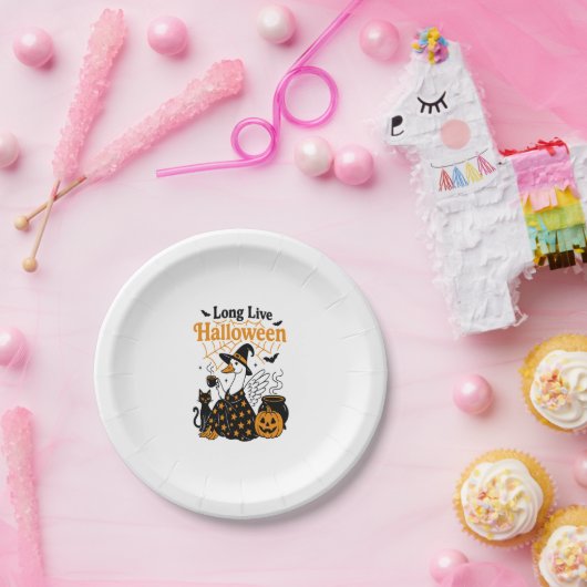 Long Live Halloween Goose Hexe Pappteller (Party)