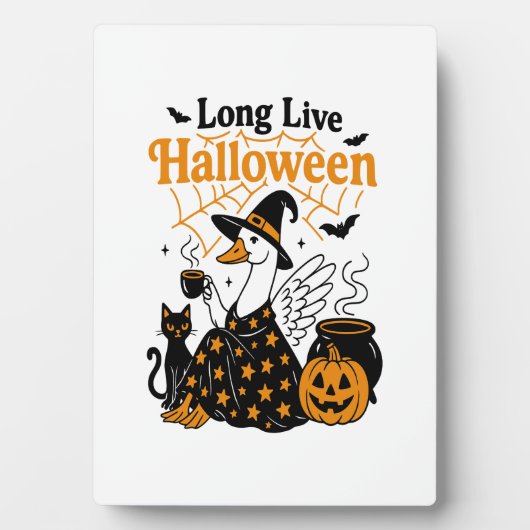 Long Live Halloween Goose Witch Fotoplatte (Vorderseite)