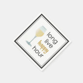 Long Live Happy Hour Funny Zitat Serviette (Ecke)