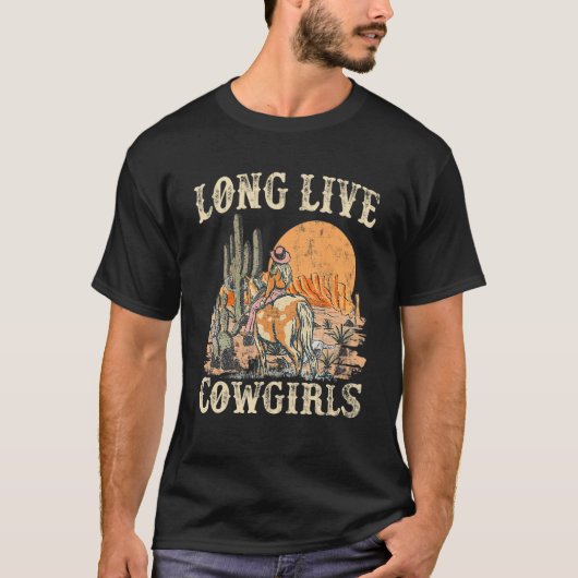 Long Live Howdy Rodeo Western Country Cowgirls Gr T-Shirt (Vorderseite)