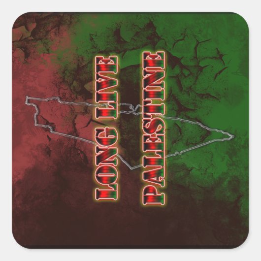 Long Live Palestine Grunge Sticker (Vorderseite)
