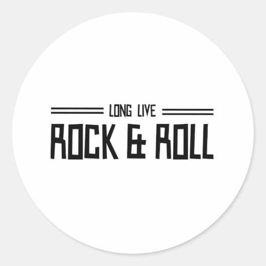 Long Live Rock & Roll Runder Aufkleber (Vorderseite)