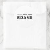 Long Live Rock & Roll Runder Aufkleber (Tasche)