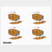 Long Live The King Nice Design transparent Ovaler Aufkleber (Blatt)