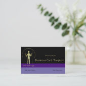 Long Man - Simple Gold Man Logo Visitenkarte (Stehend Vorderseite)
