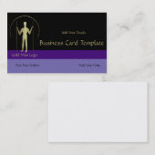 Long Man - Simple Gold Man Logo Visitenkarte (Vorne/Hinten)
