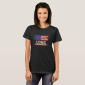 Long Nachname Shirt Long Name American Flag (Vorne ganz)