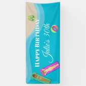 Long, Narrow Pool Party Banner für den 30. Geburts (Vertikal)