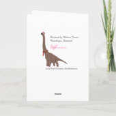 Long Neck Dinosaurier Brachiosaurus WeihnachtsSpec Feiertagskarte (Rückseite)