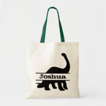 Long Neck Dinosaurier Personalisiert Name Tote Bag