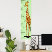 Long Neck Giraffe Growth Chart addieren Kindername Poster (Heimbüro)