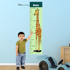 Long Neck Giraffe Growth Chart addieren Kindername Poster