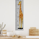 Long Neck Giraffe Growth Chart addieren Kindername Poster (Küche)