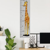 Long Neck Giraffe Growth Chart addieren Kindername Poster (Heimbüro)