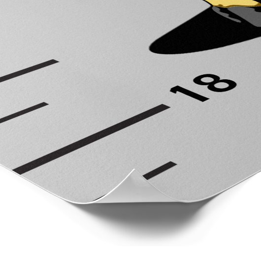 Long Neck Giraffe Growth Chart addieren Kindername Poster (Ecke)