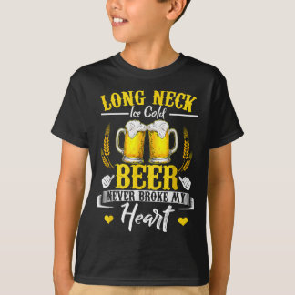 Long Neck Ice Cold Beer Brot nie mein Herz T-Shirt