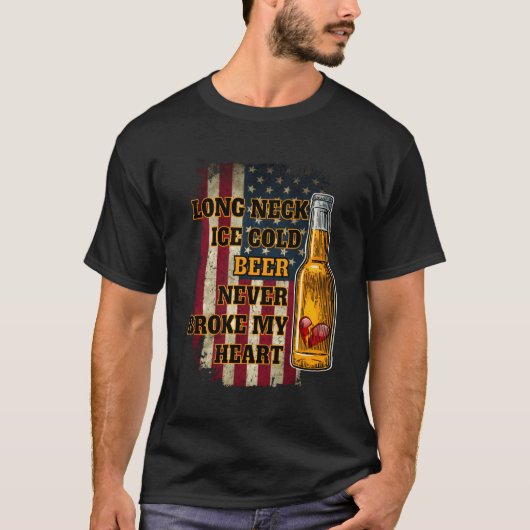 Long Neck Ice Cold Beer T-Shirt (Vorderseite)