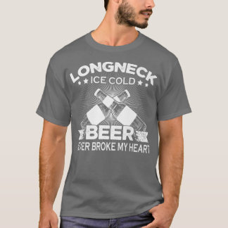 Long Neck Ice Cold Beer Vintage Drinking T-Shirt