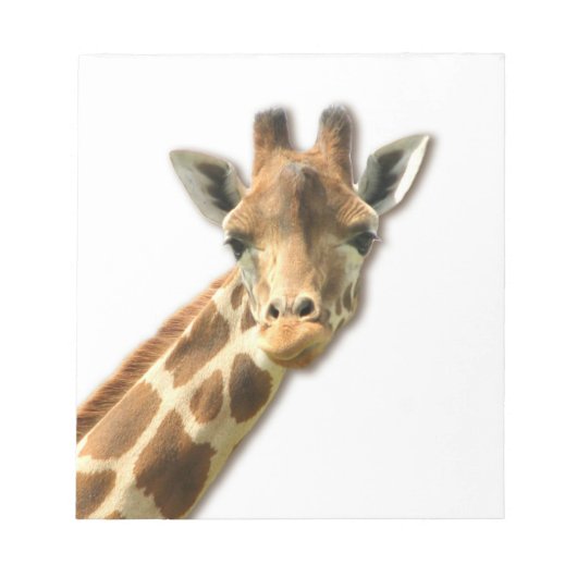 Long Necked Giraffe Notepad Notizblock (Vorderseite)
