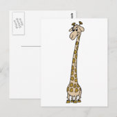 Long Necked Giraffe Postkarte (Vorne/Hinten)