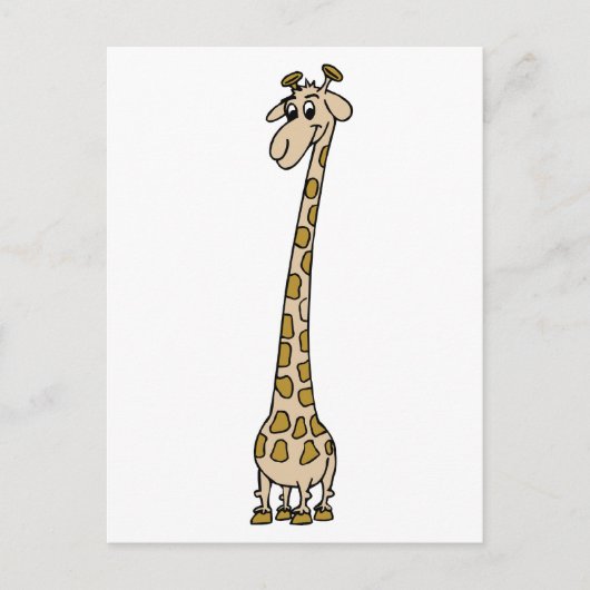 Long Necked Giraffe Postkarte (Vorderseite)