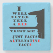 Long Nose Alternative Fakten Marmorfunk Untersetze Steinuntersetzer (Vorderseite)