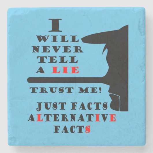 Long Nose Alternative Fakten Marmorfunk Untersetze Steinuntersetzer (Vorderseite)