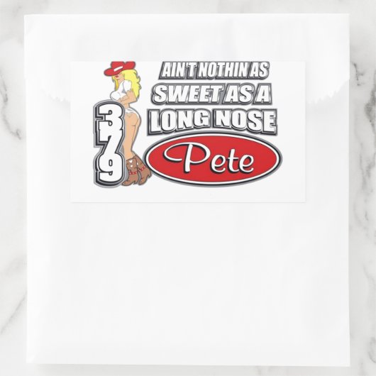 Long Nose Pete Rechteckiger Aufkleber (Tasche)