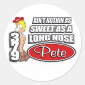 Long Nose Pete Runder Aufkleber (Vorderseite)