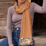 Long Orange Scarf mit Waldboden Schal<br><div class="desc">Long Orange Chiffon Scarf mit Wald Floor</div>
