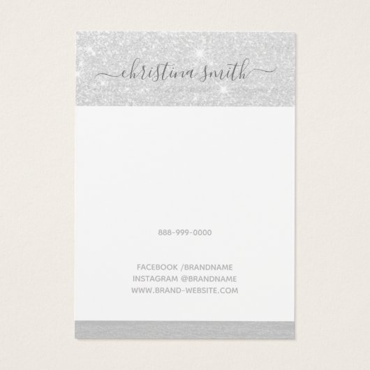 Long Orings Display Glamour Silver Glitzer Glam (Rückseite)