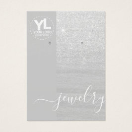 Long Orings Display Glamour Silver Glitzer Glam