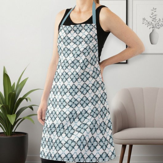 Long Patterned Apron for Women & Men Schürze