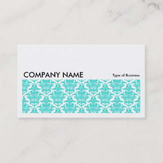 Long Picture 0115 - Aqua Damask Muster Visitenkarte