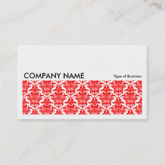 Long Picture 0118 - Red Damask Pattern Visitenkarte