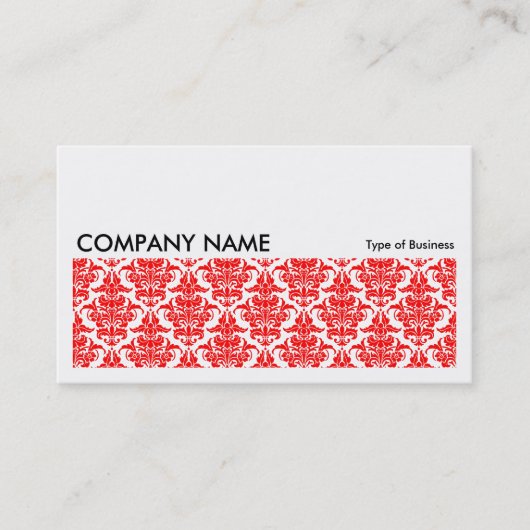 Long Picture 0118 - Red Damask Pattern Visitenkarte (Vorderseite)