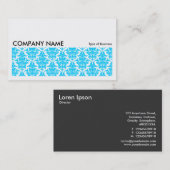 Long Picture 0122 - Sky Blue Damask Muster Visitenkarte (Vorne/Hinten)