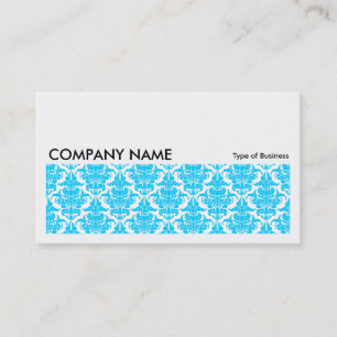 Long Picture 0122 - Sky Blue Damask Muster Visitenkarte
