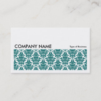 Long Picture 0123 - Moss Green Damask Pattern Visitenkarte