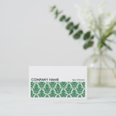 Long Picture 0125 - Forest Green Damask Visitenkarte (Stehend Vorderseite)