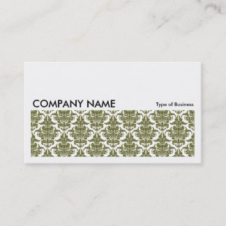 Long Picture 0130 - Deep Olive Damask Visitenkarte