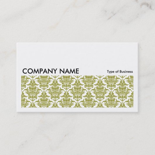 Long Picture 0133 - Olive Damask Visitenkarte (Vorderseite)