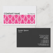 Long Picture 0136 - Neon Red Damask Visitenkarte (Vorne/Hinten)