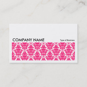 Long Picture 0136 - Neon Red Damask Visitenkarte
