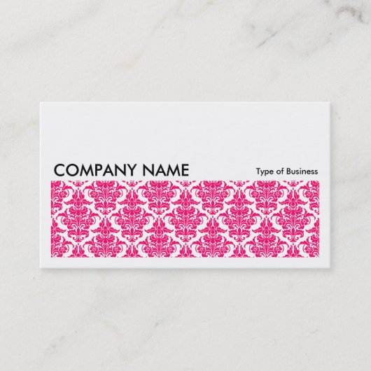 Long Picture 0136 - Neon Red Damask Visitenkarte (Vorderseite)