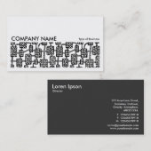 Long Picture 0218 - 041113 - Black on White Visitenkarte (Vorne/Hinten)