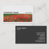 Long Picture 0233 - Bed of Red Tulips 02 Visitenkarte (Vorne/Hinten)