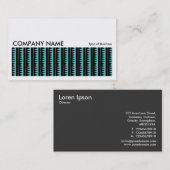 Long Picture 0240 - Aztec Muster - Deep Cyan Visitenkarte (Vorne/Hinten)