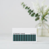 Long Picture 0240 - Aztec Muster - Deep Cyan Visitenkarte (Stehend Vorderseite)